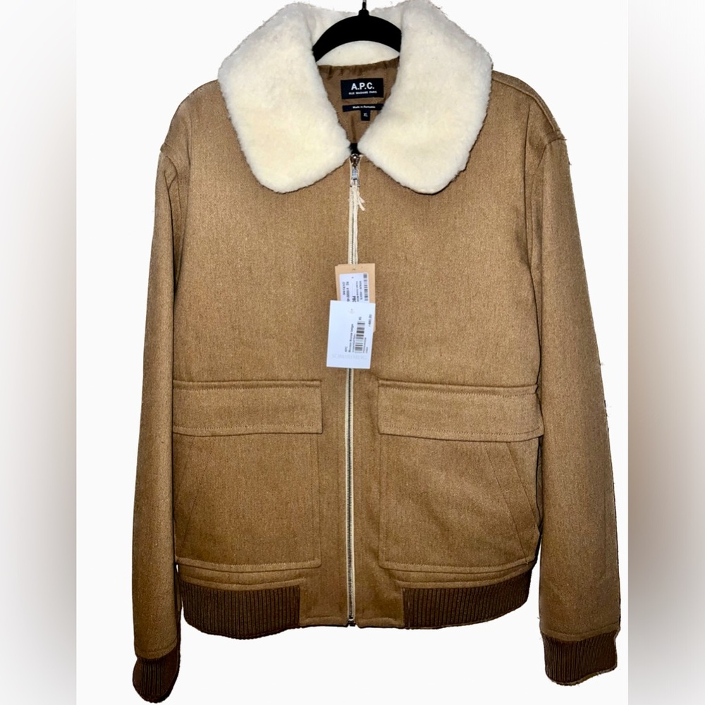 A.P.C Snowbird Men’s Winter Jacket/Coat Blouson Bronze Beige Size XL